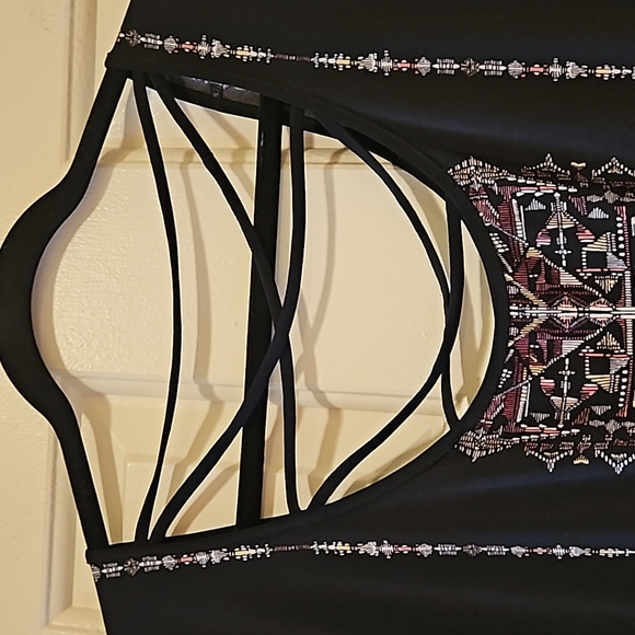 Maurices black, mauve and cream Dress with elastic waist Size 2 - Picture 9 of 9